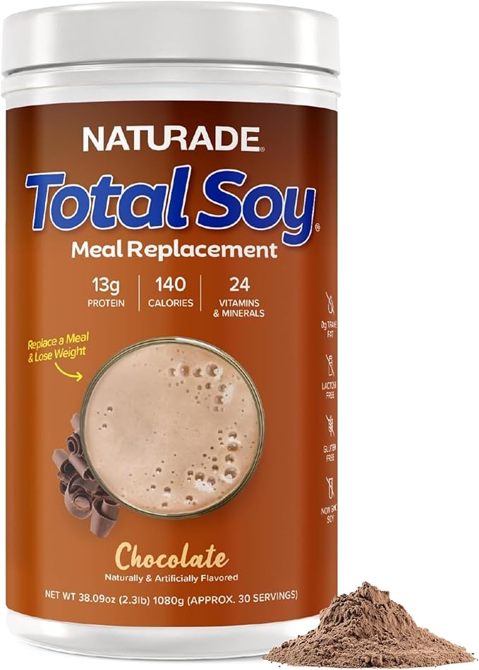Total Soy Plant-Based Meal Replacement Powder | 13g Complete Soy Protein Low Carb Low Sugar | Supports Hormonal Balance Healthy Blood Sugar &amp Weight Management | Chocolate Vegan