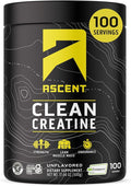 Ascent Clean Creatine Monohydrate Powder - 5G Per Serving Creapure Creatine Supplement - Unflavored 100 Servings