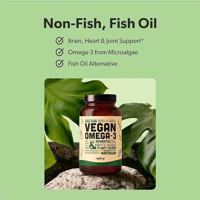 Vegan Omega 3 60 Softgels &amp 180 Softgels Bundle - Plant Based DHA &amp EPA Fatty Acids - Carrageenan Free Alternative to Fish Oil Supports Heart Brain Joint Health - Sustainably Sourced Algae