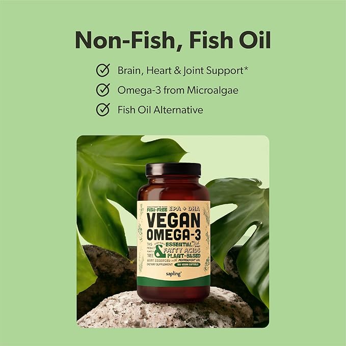 Vegan Omega 3 180 Softgels &amp Vegan Vitamin D3 + K2 Supplement Bundle - Plant-Based DHA &amp EPA Fatty Acids 4000 IU Vitamin D3 and 100mcg Vitamin K2 as Mk7 - Tapioca Softgels