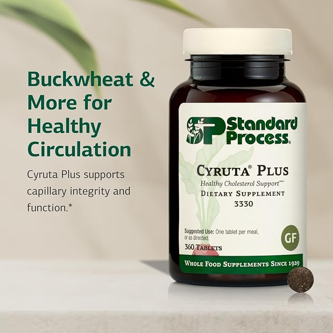 Standard Process Cyruta Plus - Capillary &amp Circulation Support - Aids Healthy Peripheral Circulation - Gluten-Free Non-Dairy &amp Non-Soy - 360 Tablets