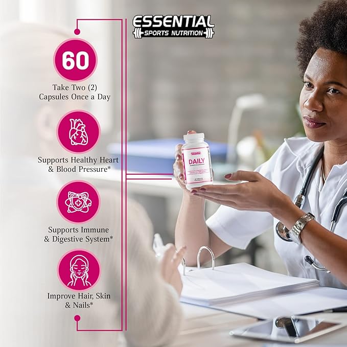 Multivitamins for Women Supplement-Includes Biotin -Vitamin A- Energy and Immune Support to Improve Blood Circulation Skin Hair &amp Nails
