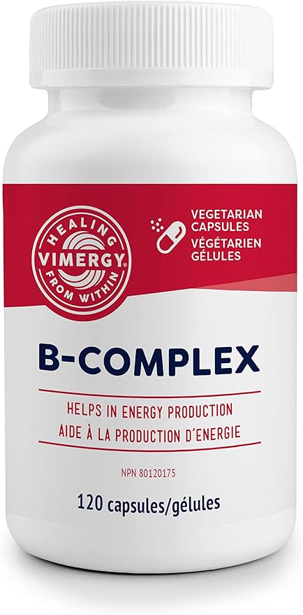 Vimergy Adapto B Complex 120 Servings – High Potency with 8 B Vitamins Rhodiola &amp Hawthorn Berry – Supports Mental Energy Cognition Mood - Non-GMO Kosher Vegan Paleo No Gluten No Soy