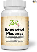 200mg Resveratrol Anti-Aging Antioxidant Capsules - 60 Veg by Zen Supplements