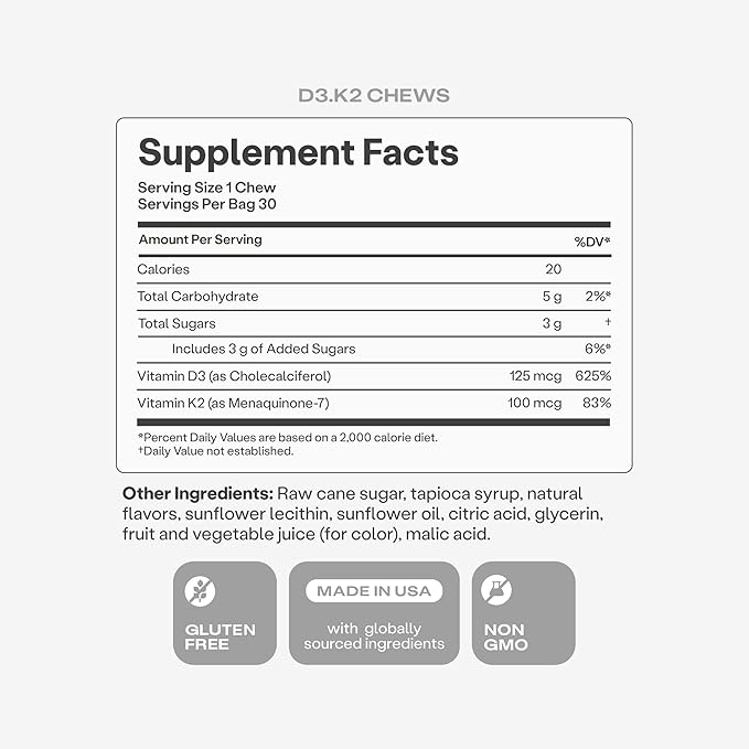 Humann D3 + K2 &amp Turmeric Chews