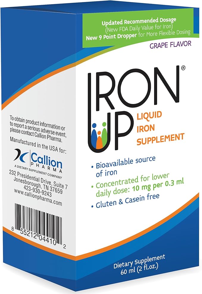 Iron Up Liquid Iron Supplement Grape Flavor 2 fl oz (60 ml)