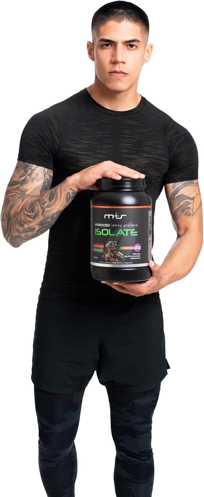M+S Hydrolyzed Whey Protein Isolate – 25g Protein Low Carb 0g Sugar Grass Fed Whey Isolate Powder with Stevia - Chocolate Flavor - 2.05 lb