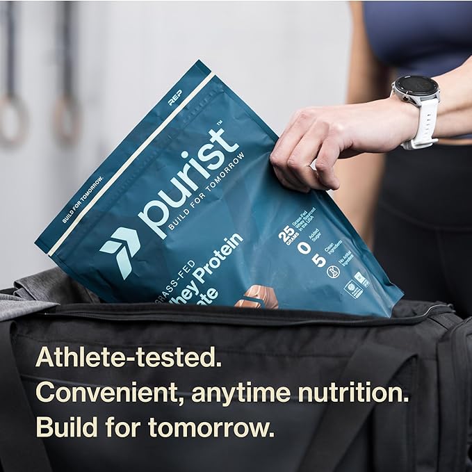 PURIST REP Whey Protein Powder Premium Vanilla Grassfed IsolateWorkout Recovery Keto Friendly Clean Nutrition Meal Replacement Promotes Lean Muscle Sugar and Gluten-Free Women Men 2 Lb