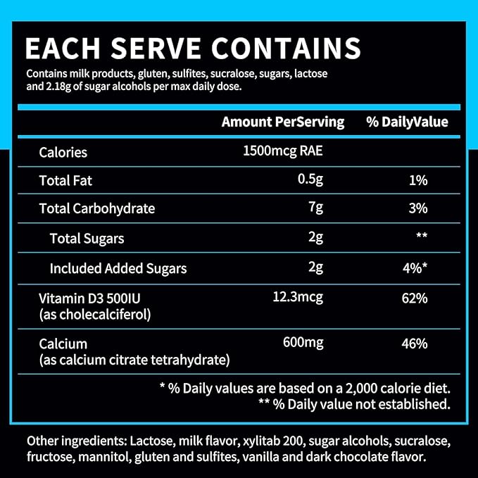 BN Calcium 600 mg with 12.3 mcg (500 IU) Vitamin D3 Chocolate Vanilla Flavor Chews Bone Support Supplement 90 Count (2-Pack)