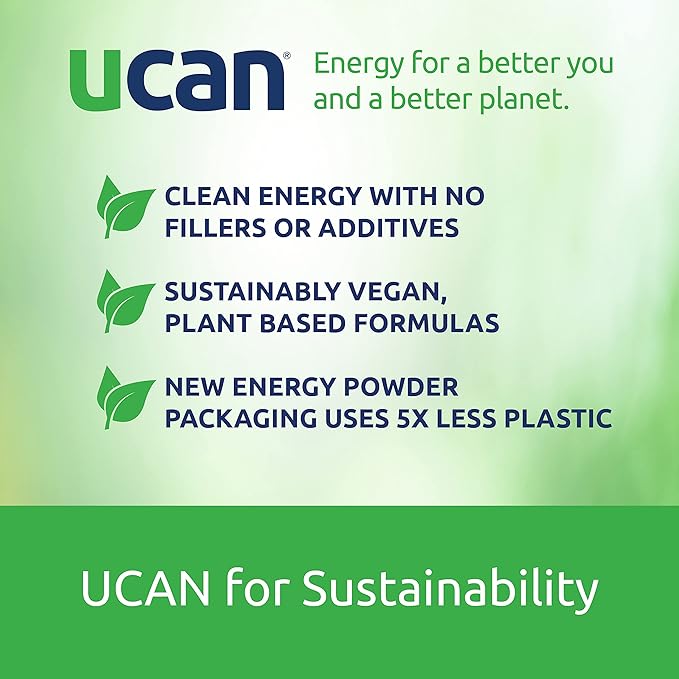 UCAN Energy + Whey Protein Powder - 19g Per Serving with Amino Acids EAAs &amp BCCAs - Keto Protein Powder - No Added Sugar Gluten-Free - Cocoa - 12 Servings