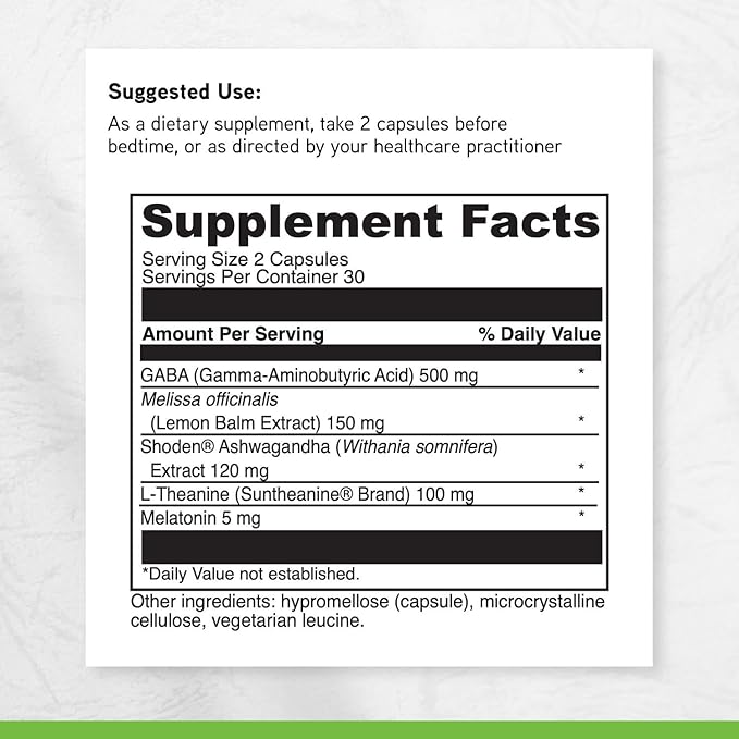 DAVINCI Labs Sleep Complete - Dietary Supplement to Support Healthy Sleeping Habits Relaxation and Sleep* - with Melatonin Lemon Ashwagandha and L-Theanine - Gluten-Free - 60 Vegetarian Capsules