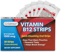 Vitamin B12 Strips 30 Pack | Easy Oral Dissolvable Mint Flavored Strips | 1500 mcg Strips | VIT B12 Dissolve Under Tongue | Methylcobalamin B-12 Vitamin Formula | Vegan Friendly &amp Gluten Free
