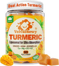 Liposomal Turmeric Curcumin 2000mg + Calcium 600mg &amp Vitamin D3 K2 Sugar Free Turmeric and Ginger Supplement Chews Gummies with Black Pepper Supports Healthy Response - 95% Curcuminoids Vegan