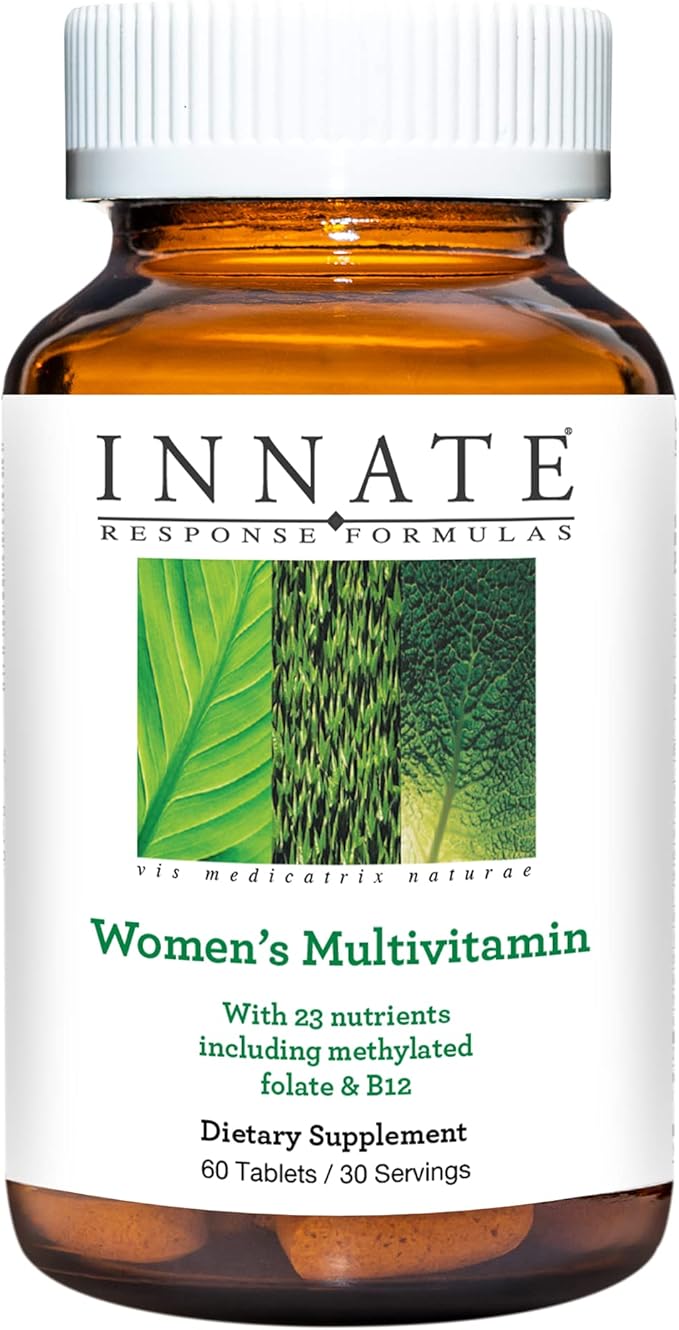 INNATE Response Formulas Women’s Multivitamin - Daily Multivitamin For Women - With Vitamins B12 B6 and D3 - Includes Methylated Folate - Made Without 9 Food Allergens - 60 Tablets (30 Servings)
