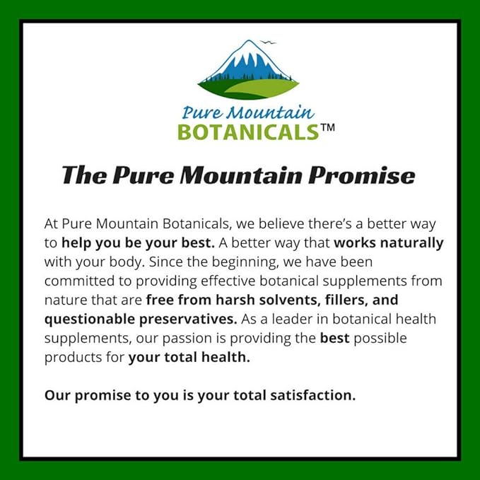 Pure Mountain Botanicals Ashwagandha Capsules - 90 Kosher Vegan Caps with 475mg Organic Ashwagandha Root &amp Potent Ashwagandha Extract