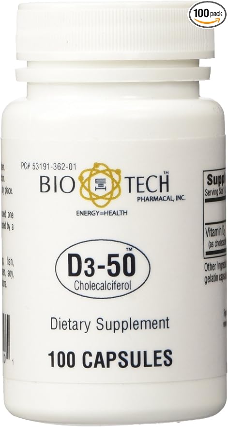 BioTech Pharmacal - D3-50 (50000 IU) - 100 Caps (FFP)