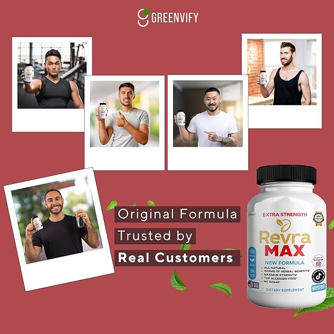 Revira MAX Organic Maca Root Supplement Black Red Yellow Maca with Black Pepper 60 Capsules 30-Day Supply (5)