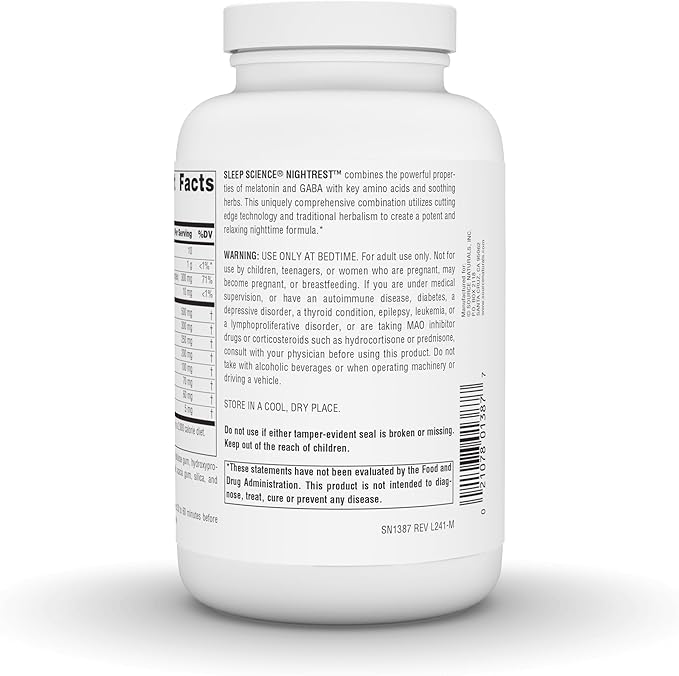 Source Naturals NightRest with Melatonin - Multi Nutrient and Herb Complex - 200 Tablets