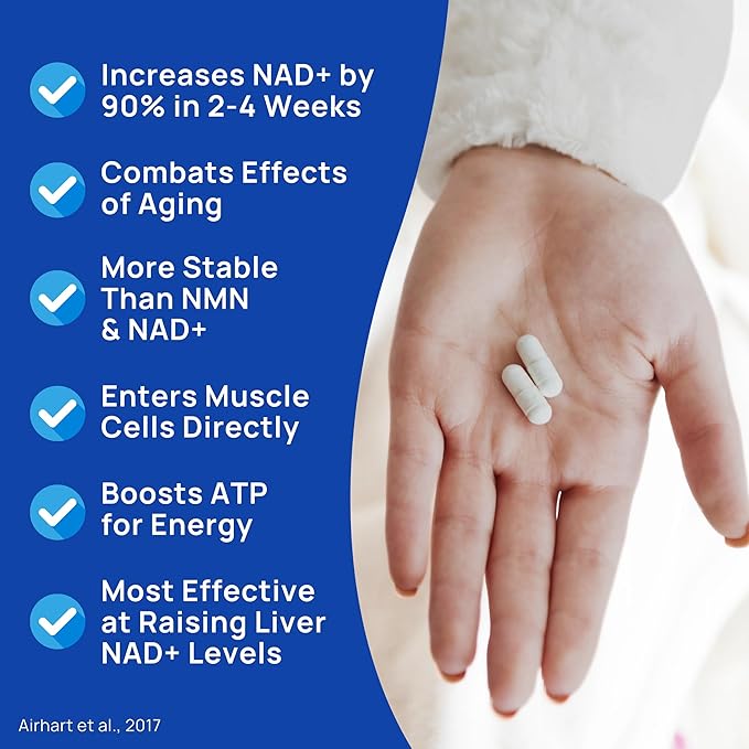 Nicotinamide Riboside 600mg NAD+ Precursor Supplement 60 Capsules for Healthy Aging Energy Metabolism Cellular Health (60 Count (5 Pack))