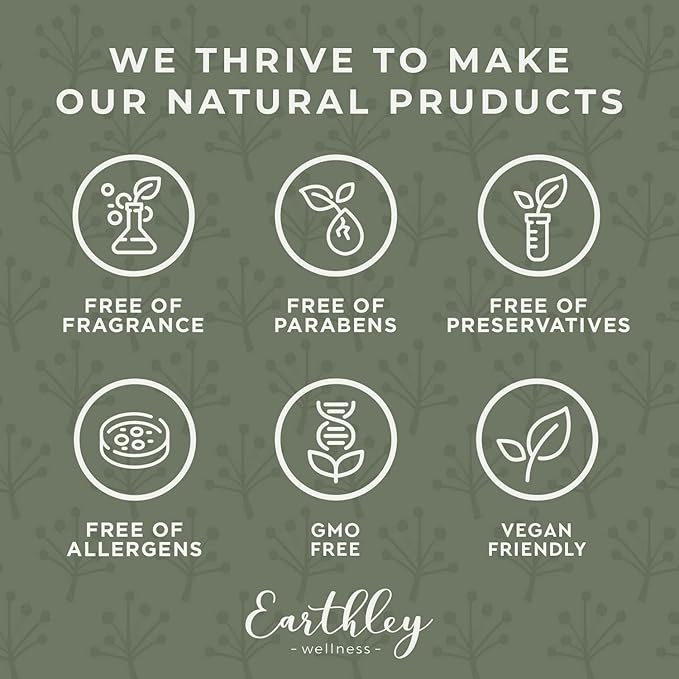 Earthley Wellness Magnesium Lotion Parent's Picks Award-Winner Apricot Shea Butter Mango Butter Lavender Blue Tansy and Sandalwood Scent (6oz Seasonal Blue Bliss)