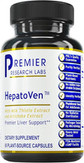 Premier Research Labs HepatoVen - Milk Thistle Liver Support Liver Cleanse &amp Maintain Liver Pills Liver Vitamins for Women &amp Men with Artichoke Extract - 60 Vegetarian Capsules