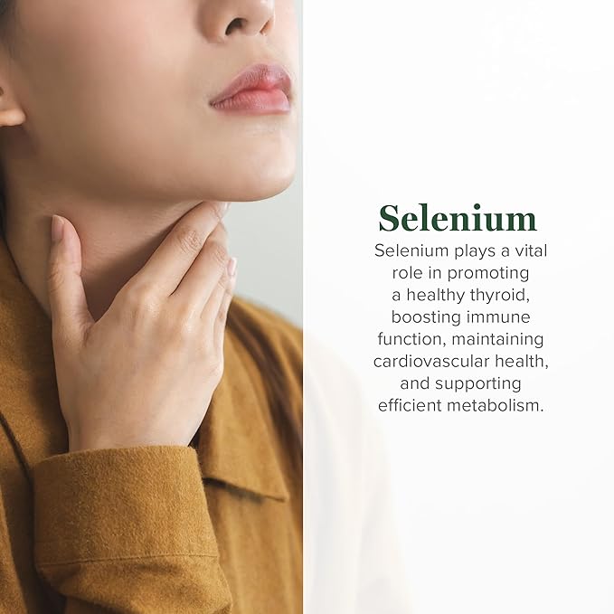 Global Healing Center - Selenium 200mcg Selenium Supplement Drops with Organic Ingredients Antioxidants for Thyroid and Immune Support Non-GMO &amp Gluten-Free for Men &amp Women - 2 Fl Oz