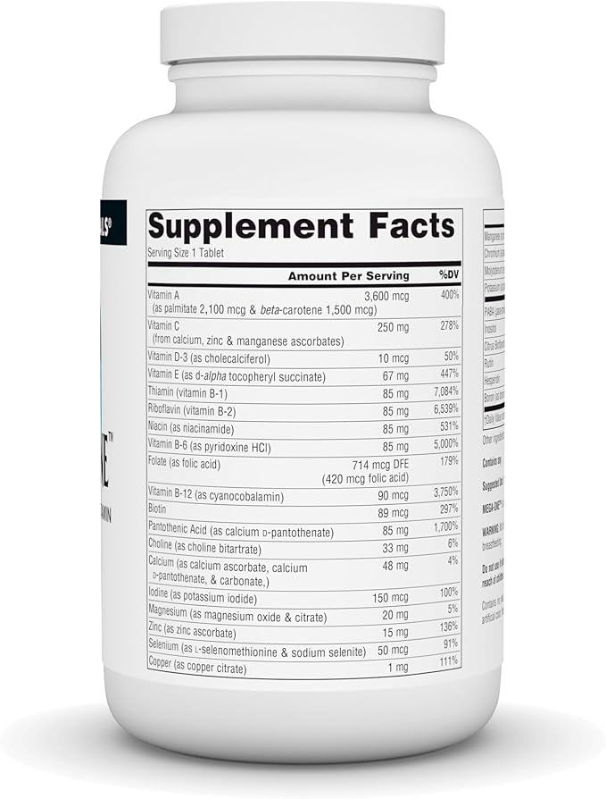 Source Naturals Mega-One Muti-Vitamin with Minerals No Iron - 180 Tablets