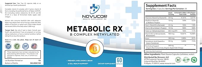 B Complex Methylated Metabolic Series 60 Capsules