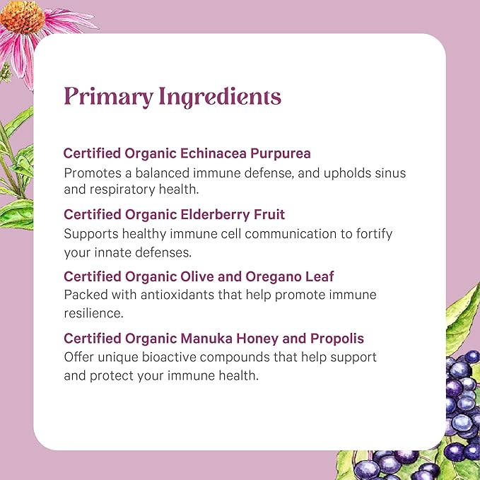 PURE SYNERGY Rapid Rescue | Organic Immune Support Capsules | Herbal Supplement with Echinacea Elderberry and Olive Leaf Extracts | for Immediate Immune Support (42 Capsules)