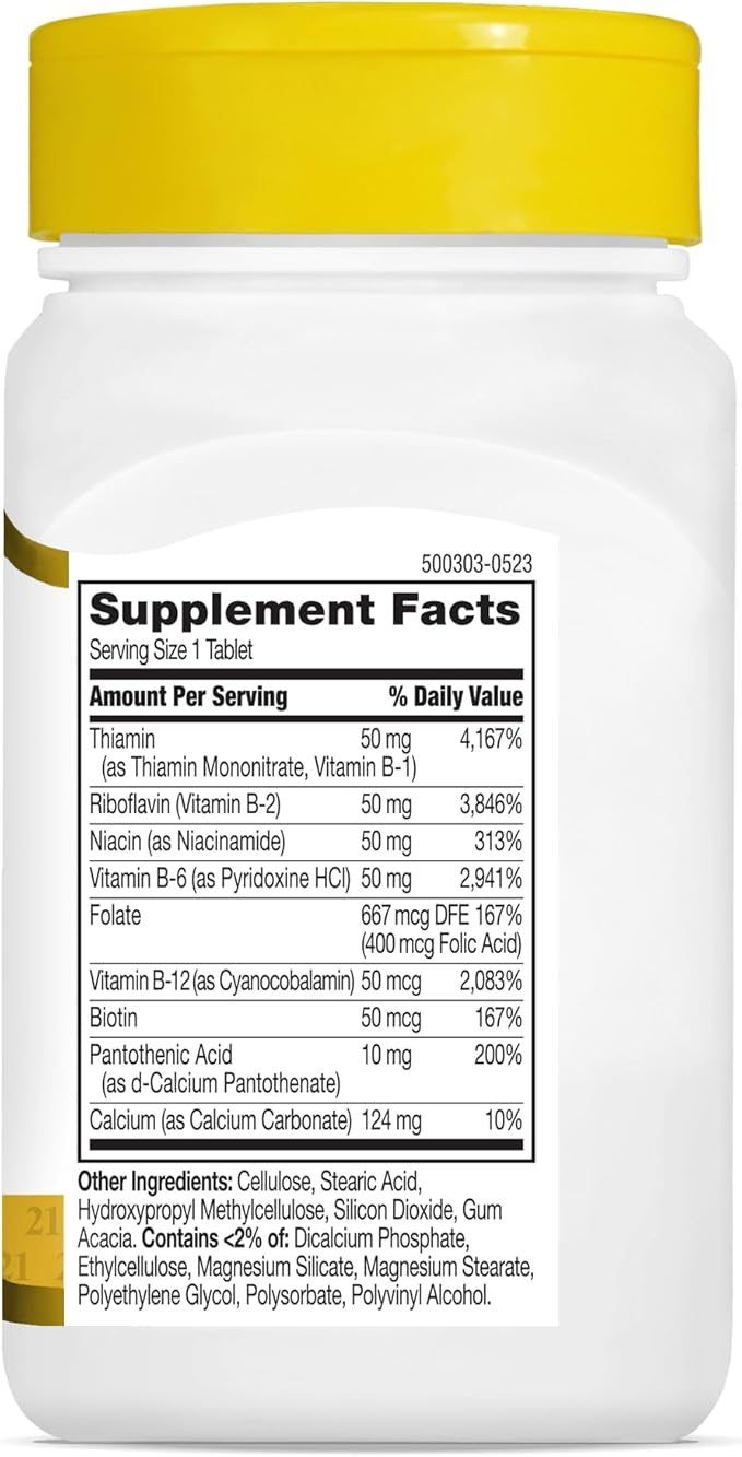 21st Century Complex B-50 Tablets Prolonged Release - 60 ct Pack of 3