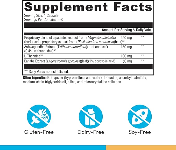 XYMOGEN Cortisolv Cortisol Supplement - Ashwagandha Supplement with L Theanine to Support Healthy Cortisol Levels Energy Relaxation and Mental Clarity (60 Capsules)