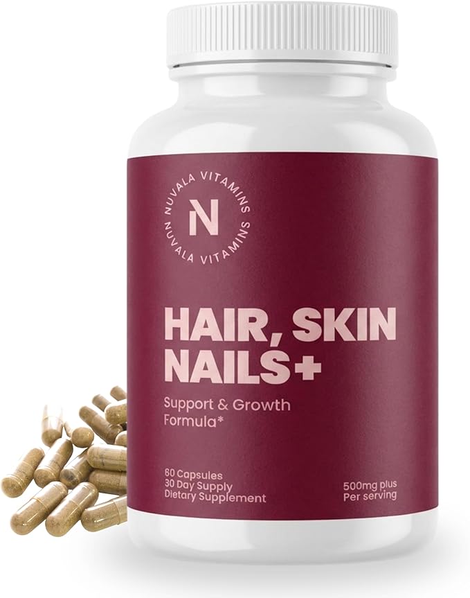 Hair Skin &amp Nails Supplement – Biotin Zinc &amp Vitamin B Complex – Supports Hair Skin &amp Nail Health – 1 Month Supply