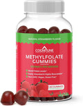CogniTune Methylfolate Gummies - Easy to Take High Potency L-Methylfolate Folate Supplement for Brain Heart Health &amp Immunity Delicious Strawberry Flavor Non-GMO Vegan Gluten-Free