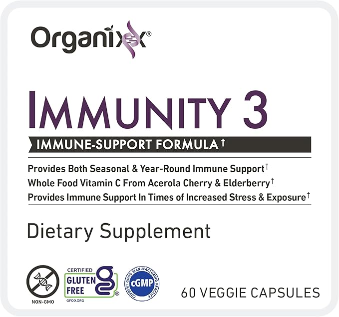Organixx Turmeric 3D &amp Immunity 3 Bundle Organic Turmeric Ginger &amp Ashwagandha Plus Vitamin C Zinc &amp Elderberry Supports Immune Digestive &amp Joint Health Non-GMO Gluten Free 60