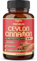 Premium Ceylon Cinnamon with Berberine Supplement - 8in1 Turmeric Ginger Gymnema &amp More - Body Heart &amp Overall Vitality - 180 Capsules