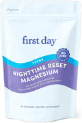 First Day Teens’ Nighttime Reset Calming Magnesium Gummies – Sleep Aid Supports Peaceful Rest Balanced Mood &amp Energy – Supplement with Magnesium Citrate Affron &amp No Melatonin – 30-Day Supply