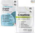 Complement Unflavored Protein &amp Creatine Bundle – Plant-Based Protein Powder and Creatine Monohydrate for Enhanced Muscle Performance