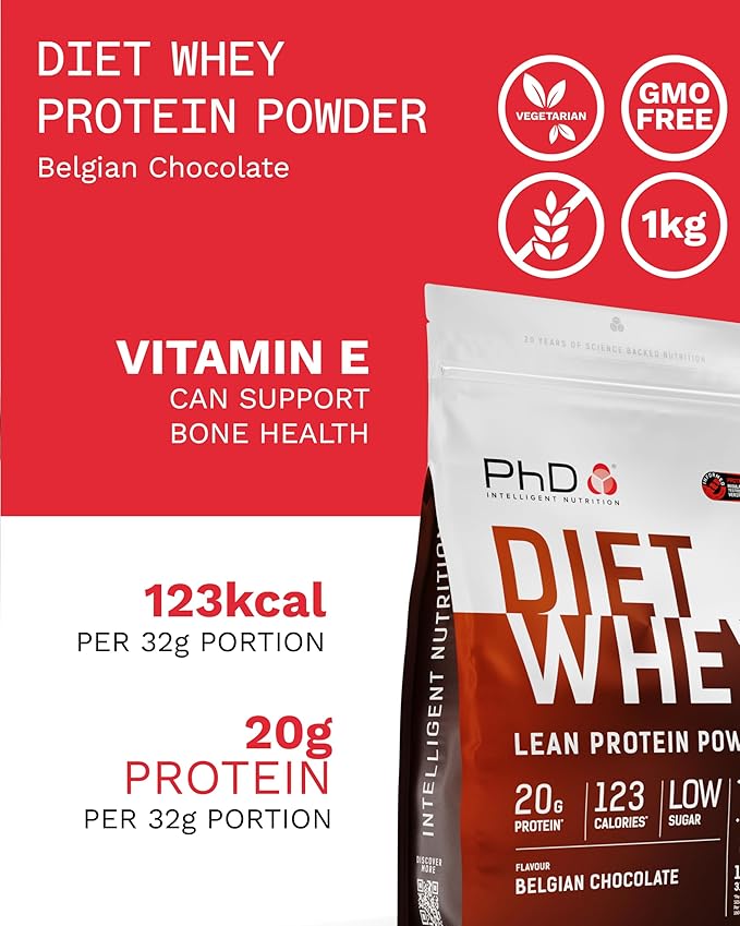 PhD Diet Whey 1kg Belgian Chocolate