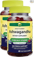KP+ Ashwagandha | Ashwagandha Adult Gummies | Stress Support &amp Relaxation | Helps Maintain Healthy Cortisol Levels | Cherry Flavor | 60 Vegetarian Gummies | Pack of 2