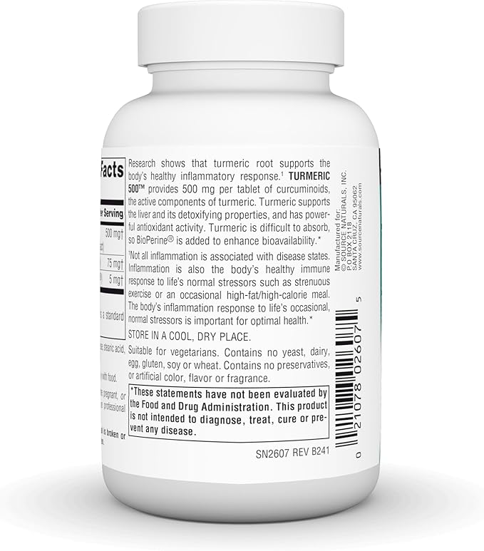Source Naturals Turmeric 500 500 mg - 120 Tablets