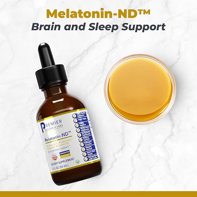 Premier Research Labs Melatonin-ND - Melatonin Liquid Liquid Melatonin for Adults Sublingual Melatonin Drops Made with Organic Ingredients Vegan Friendly - 2 Fl Oz (54 Servings) (Pack of 2)