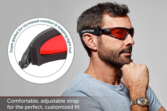 Sleep Savior Deluxe Lens Night Glasses - Blue &amp Green Light Blocking Glasses for Better Sleep