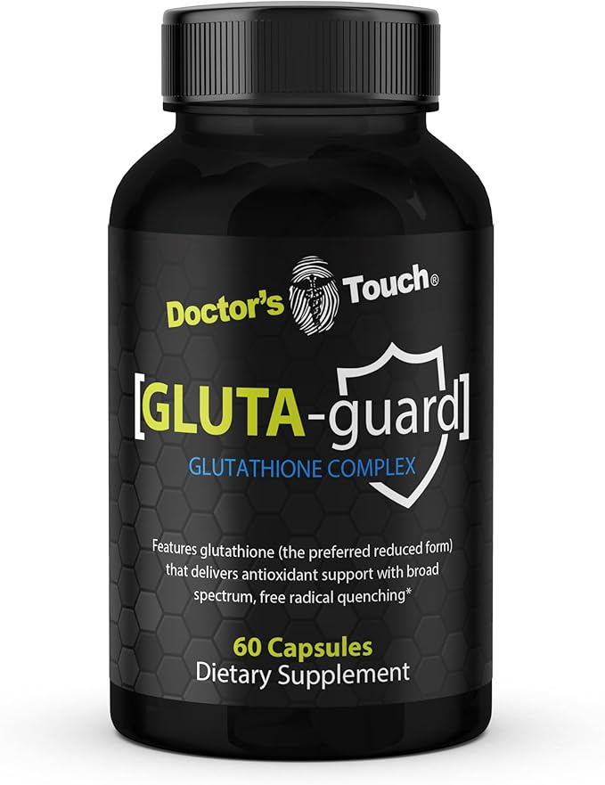 Doctor's Touch Liposomal Glutathione Supplement - Easy-to-Swallow Glutathione Capsules for Energy Brain Support and Skin Health - Pure Maximum Absorption Glutathione Liposomal Supplement