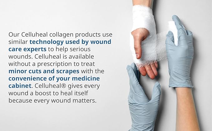Cellufil Collagen Particles for Advanced Wound Care - Box of 5 Vials - 100% Non-Hydrolyzed Bovine Collagen for Tissue Regeneration First Aid &amp Minor Bleeding