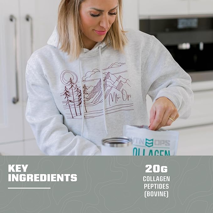 MTN OPS Eva Shockey Collagen &amp Ignite Lite Bundle – Unflavored Collagen Peptides + Strawberry Daiquiri Ignite Lite – Eva Shockey Supplements for Energy Hair Skin &amp Wellness