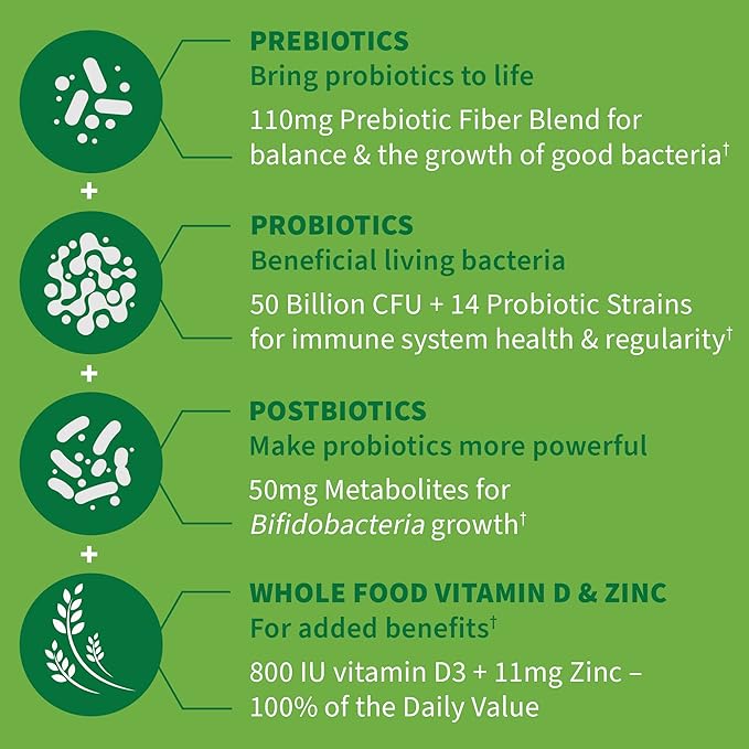 Garden of Life Dr Formulated Probiotics Immune Support &amp Dr. Formulated Probiotics Mood+ Acidophilus Probiotic Supplement