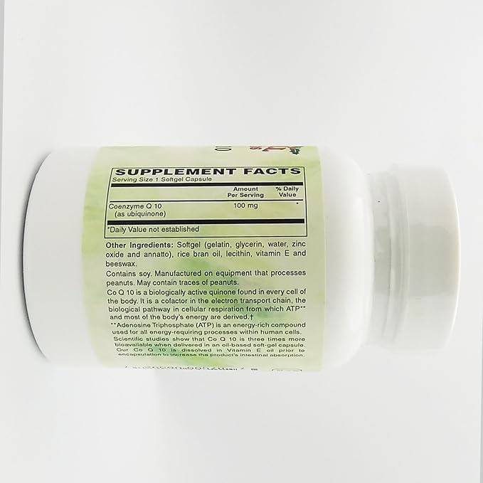 Holly Hill Health Foods CoEnzyme Q10 100 MG 60 Softgels