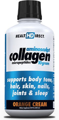HEALTH DIRECT – AminoSculpt Liquid Collagen Micropeptides – 28 FL Oz – 28 Servings – 10 Grams of Premium Medical-Grade Liquid Collagen for Women – Orange Cream