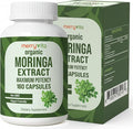Moringa Capsules – Organic Moringa Oleifera Leaf Extract – Moringa Supplement – Maximum Potency Green Superfood – Immune &amp Antioxidant Support – Vegan Non-GMO – Made in USA – 180 Capsules