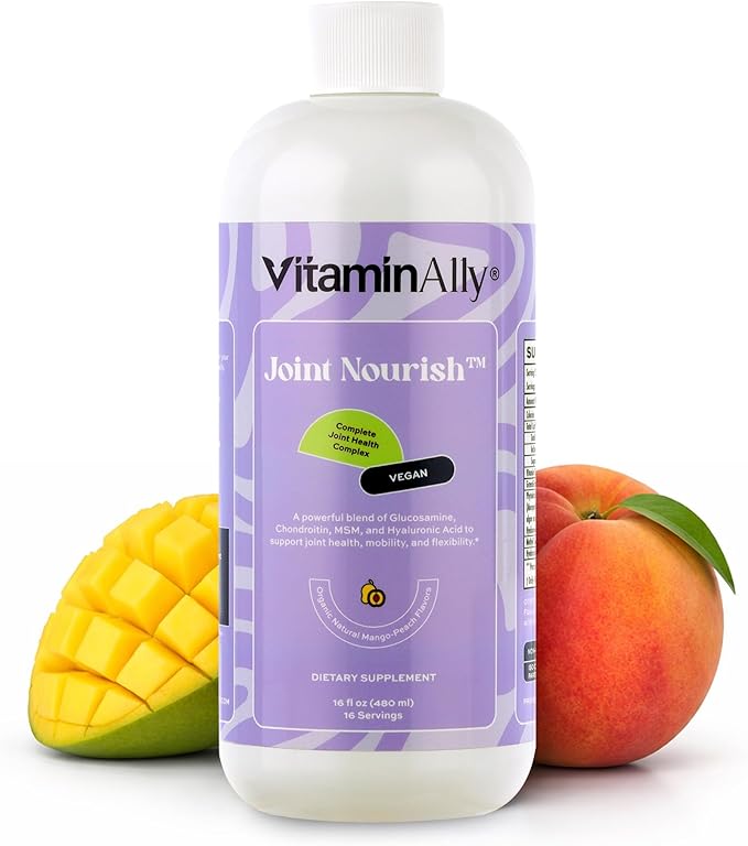 Joint Nourish – 100% Vegan Liquid Joint Supplement | Vegan Glucosamine Chondroitin MSM Hyaluronic Acid &amp Vitamin C | Mango-Peach | Supports Joint Mobility Cartilage &amp Skin | Sugar-Free16